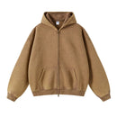 Retro Zipped Loose Hoodie