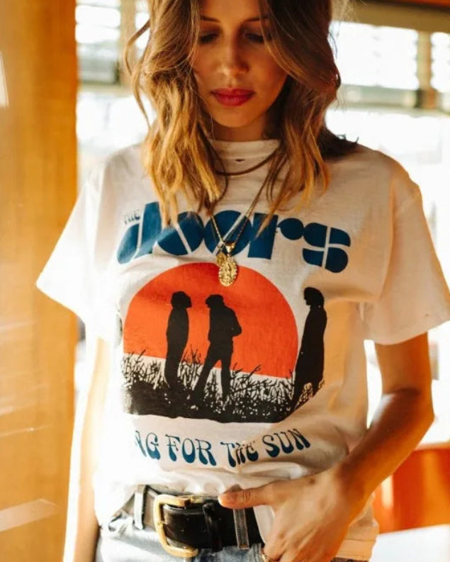 Aesthetic Sun Print Knit Tee