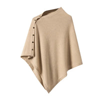 Solid 100% Cashmere Poncho Scarf