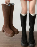 Stretch Knee-High Boots