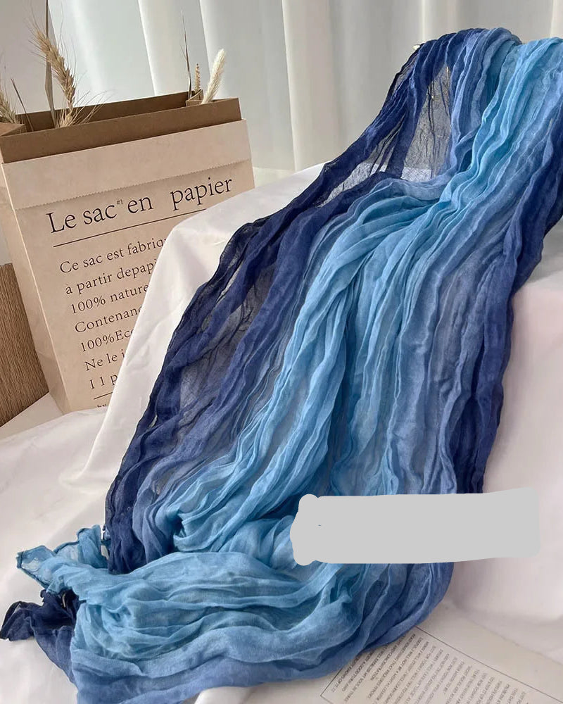 Pleated Long Scarf Shawl