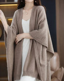 Plus-Size Wool Casual Cardigan Shawl