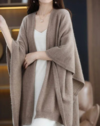 Plus-Size Wool Casual Cardigan Shawl