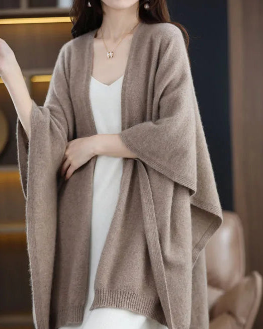 Plus-Size Wool Casual Cardigan Shawl