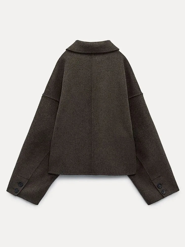 Single Breasted Cropped Jacket