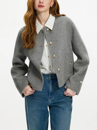 Short Loose Wool Coat
