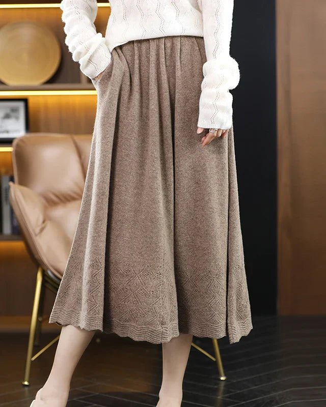 Pure Wool A-Line Skirt