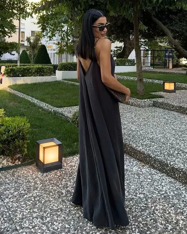 Sexy Backless Long Beach Dress
