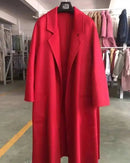 Belted Wool-Blend Wrap Coat