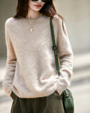 Loose-Fit Crewneck Pullover Sweater