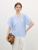 Textured Bell Sleeve  Top