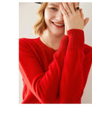 Round-Neck 100% Merino Wool Sweater