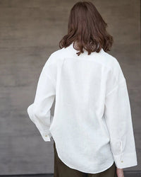 Retro Single-Breasted Collar Loose Shirt