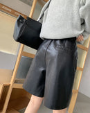High-Waisted Wide-Leg Shorts