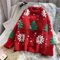 Christmas Tree Round-Neck Pullover