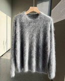 Cashmere Fluffy Round-Neck Pullover