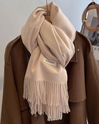 Faux Cashmere Tassel Wrap Scarf