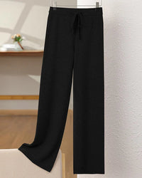Merino Wool High-Waist Wide-Leg Trousers