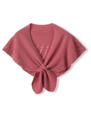 Openwork Wool Fishtail Shawl