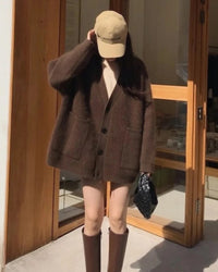 Mid-Length Cashmere V-Neck Cardigan