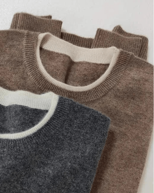 Cashmere Crew Neck Loose Plus Size Sweater