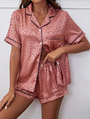 Satin Shorts Pajamas Two Piece Set