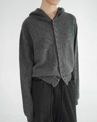 Cashmere Hooded Cardigan Sweater