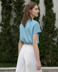 Classic Style Casual V-neck Tops & Tees