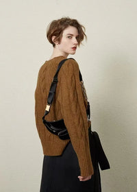 Crew Neck Thick Cashmere Sweater