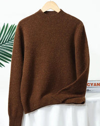 Thick Merino Wool Mock Neck Sweater