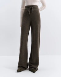 Wool Blend Knitted Long Pants