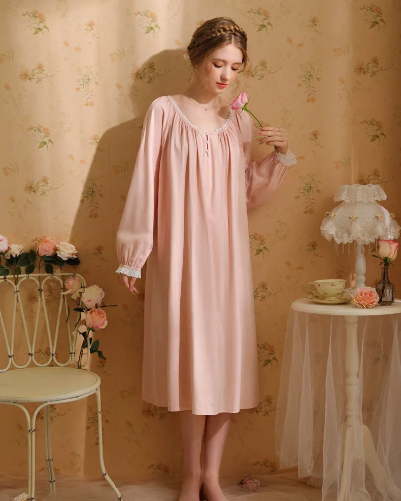 Cotton Round Neck Plus Size Nightdress