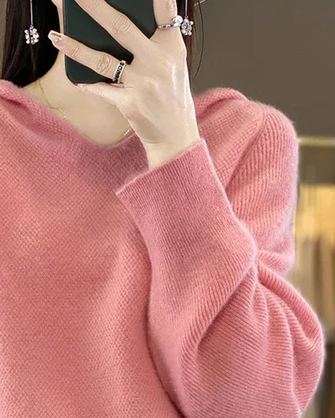 Hooded Wool Knitted Sweater