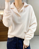 Merino Wool Polo Neck Sweater