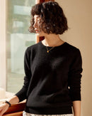 Cashmere Crew Neck Long-Sleeved Pullover Sweater