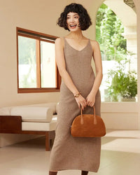 Cashmere V-Neck Slip Dress