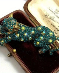 Baroque-Style Leopard Print Brooch