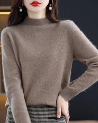 Merino Wool Mock Neck Sweater