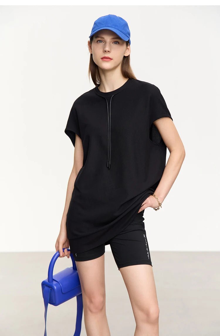 Loose Casual Short Sleeves Solid Top