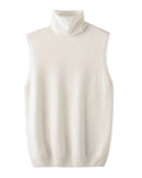 Merino Wool Turtleneck Sleeveless Sweater Vest