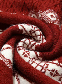 Red Jacquard Christmas Sweaters