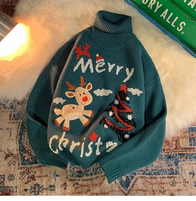 Turtleneck Christmas Sweater Ugly Sweater
