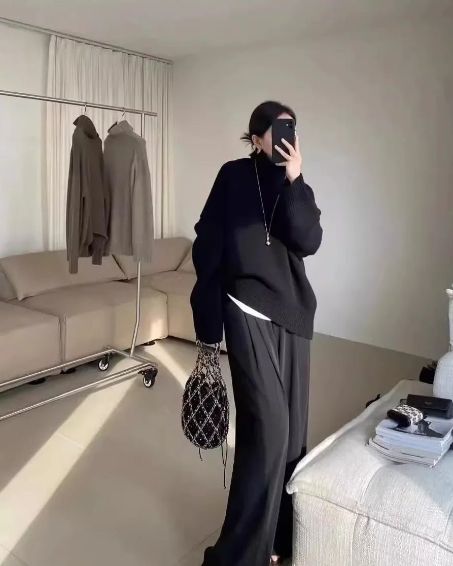 Cashmere Turtleneck Loose Sweater