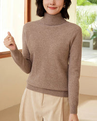 Classic Wool Turtleneck Pullover Sweater
