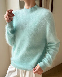 Soft Cashmere Mock-Neck Sweater