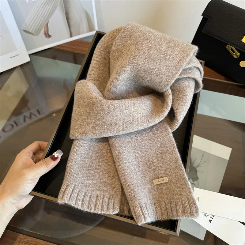 Women's Solid-Color Wool Scarf