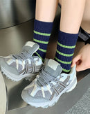 Striped Retro Loose Crew Socks