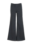 Low-Rise Wide-Leg Cotton Blend Pants