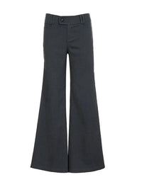 Low-Rise Wide-Leg Cotton Blend Pants