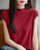 New Round-Neck Sleeveless T-Shirt